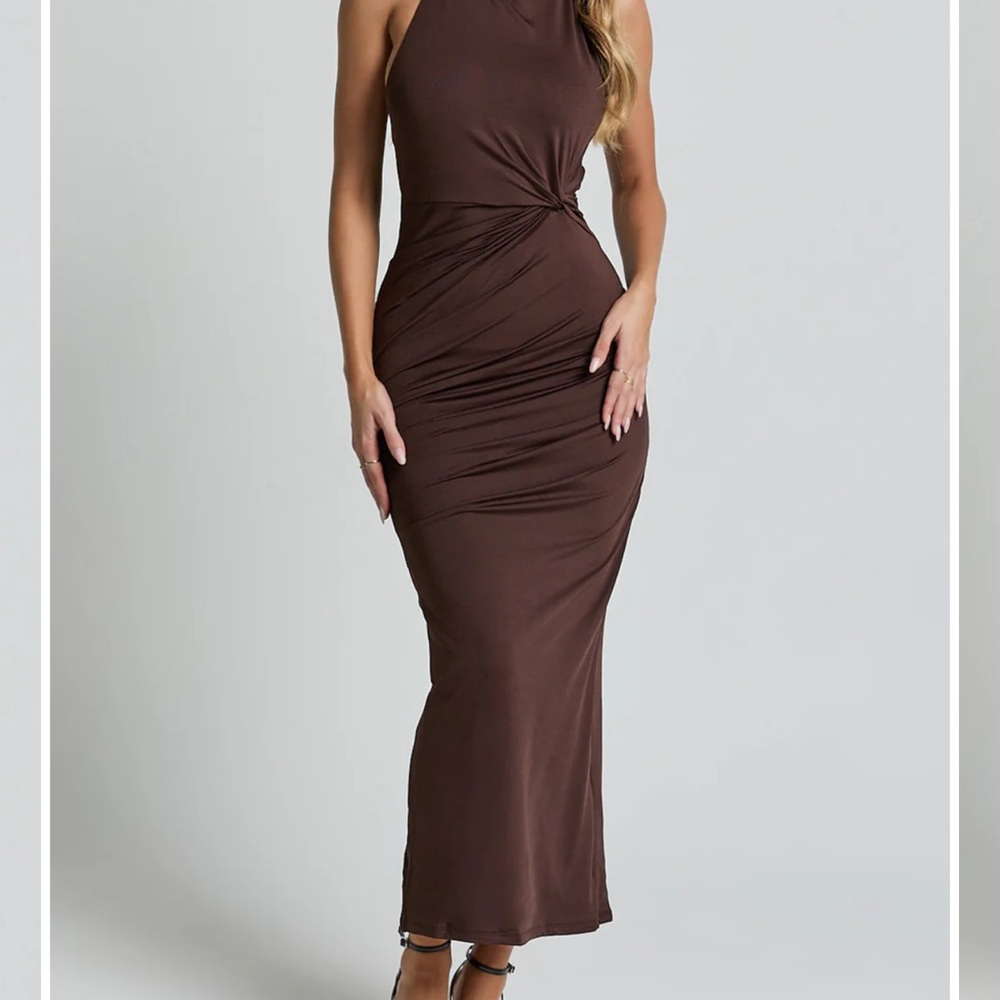 Showpo Chic Brown Sleeveless Maxi Dress